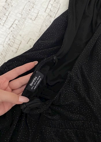 bershka payetli parlak sırt dekolteli tulum - Görsel 7