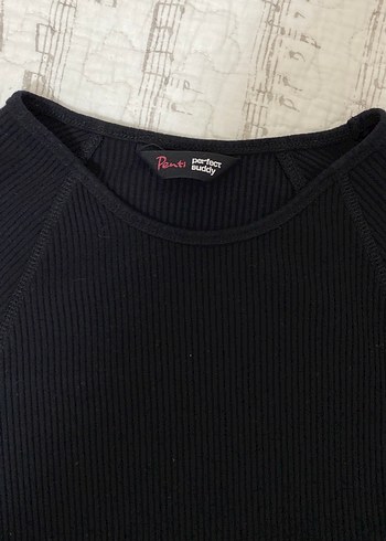 penti siyah uzun kollu crop üst - Görsel 2