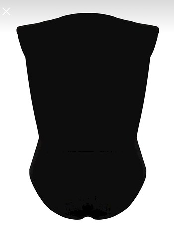 Siyah V Yaka çıtçıtlı body - Görsel 2