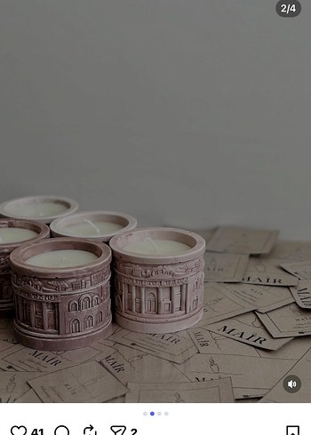 Beyaz Kabartmalı Dekoratif Mum ( Artemis model) - Görsel 5