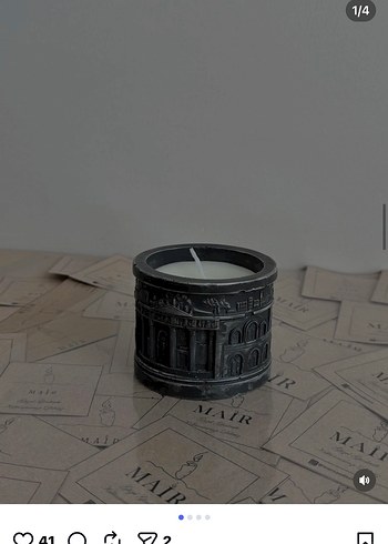 Beyaz Kabartmalı Dekoratif Mum ( Artemis model) - Görsel 4