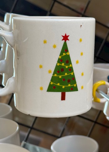 Yılbaşı Temalı Beyaz Kupa Bardak - Görsel 7