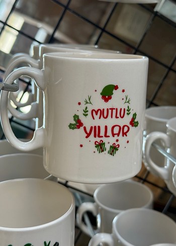 Yılbaşı Temalı Beyaz Kupa Bardak - Görsel 4