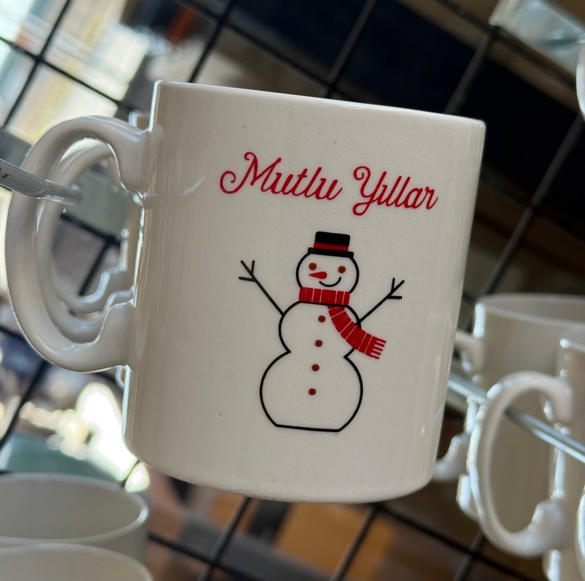 Yılbaşı Temalı Beyaz Kupa Bardak - Görsel 2