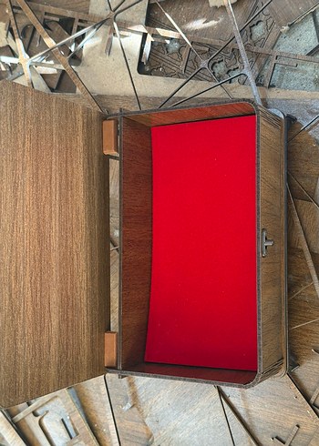 Ahşap İşlemeli Çini Kapaklı Kutu - Görsel 7