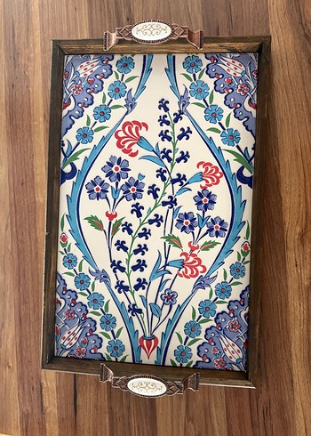 Çini Desenli Osmanlı Tepsi - Görsel 4