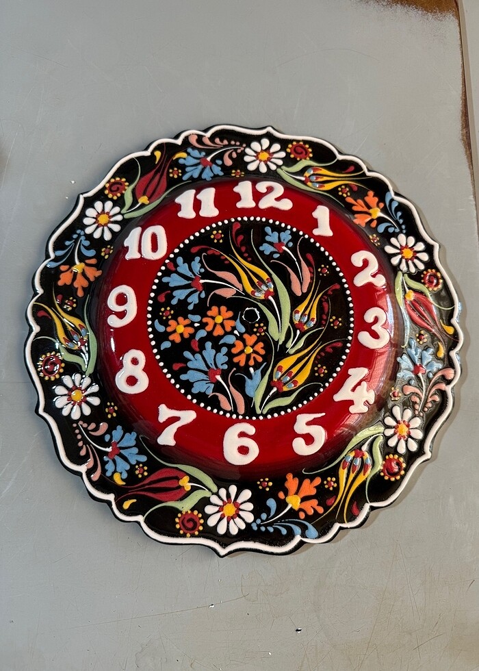 Çini tabak Saat - Görsel 4