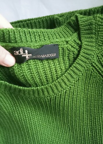 adL Yeşil Triko Kadın Kazak - Görsel 2