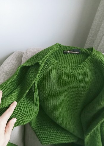 adL Yeşil Triko Kadın Kazak - Görsel 5