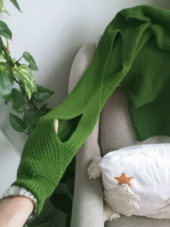 adL Yeşil Triko Kadın Kazak - Görsel 4