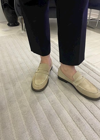 bej süet zara ayakkabı - Görsel 5