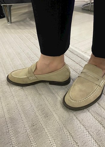 bej süet zara ayakkabı - Görsel 7
