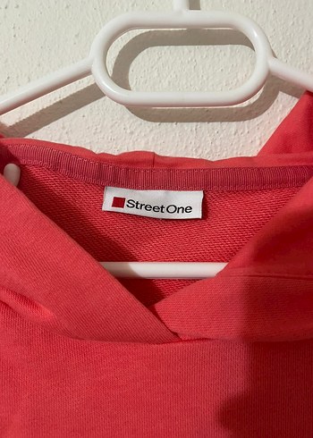 Kadın Pastel Kırmızı Renk Kapüşonlu Sweatshirt - Görsel 5