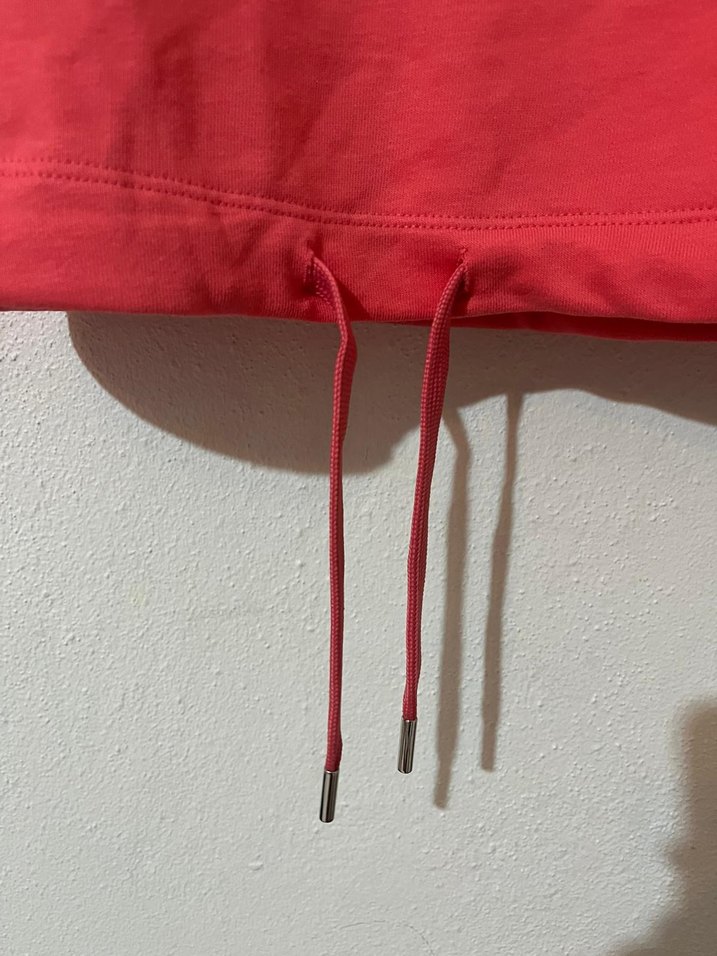 Kadın Pastel Kırmızı Renk Kapüşonlu Sweatshirt - Görsel 4