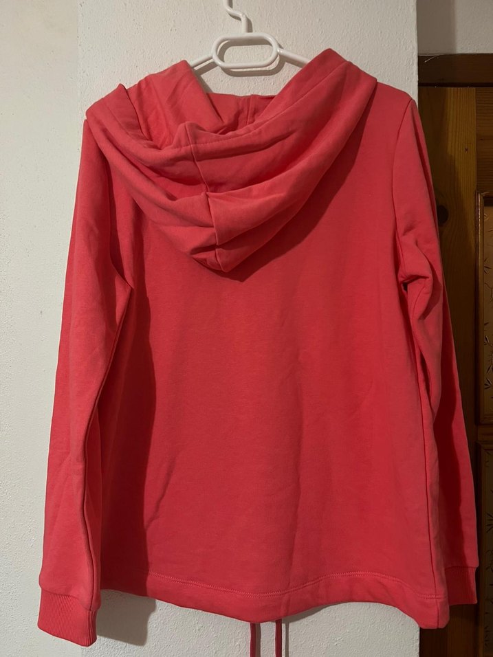 Kadın Pastel Kırmızı Renk Kapüşonlu Sweatshirt - Görsel 2