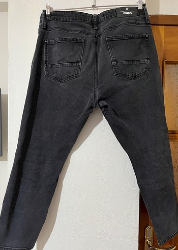 Erkek antrasit tapered Fit Denim Jean - Görsel 2