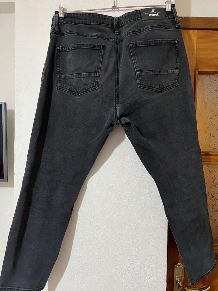 Erkek antrasit tapered Fit Denim Jean - Görsel 2