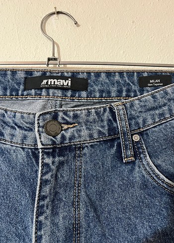 Mavi Slim Tapered Kesim Denim Jean - Görsel 2