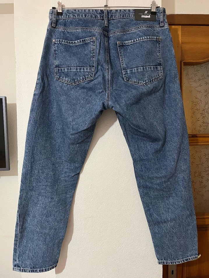 Mavi Slim Tapered Kesim Denim Jean - Görsel 3