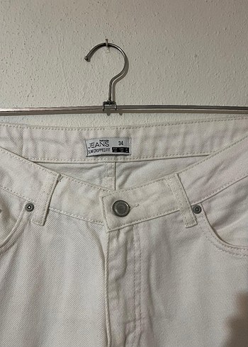 Beyaz Erkek Kot Pantolon - Görsel 2