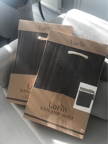 Zara Home Bambu çift hazneli çamaşır sepeti