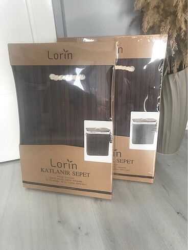 Beden Bambu çift hazneli çamaşır sepeti
