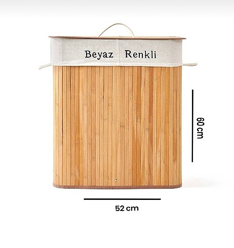 Zara Home Bambu çift hazneli çamaşır sepetiii