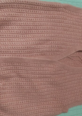 Pembe Örgü Kısa Hamile Kazak - Görsel 2