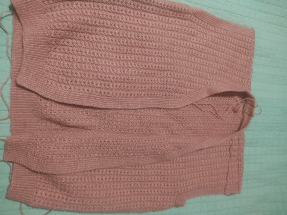 Pembe Örgü Kısa Hamile Kazak - Görsel 4