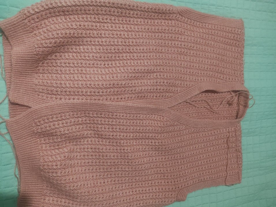 Pembe Örgü Kısa Hamile Kazak - Görsel 2