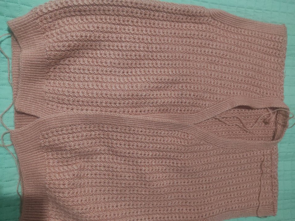 Pembe Örgü Kısa Hamile Kazak - Görsel 3