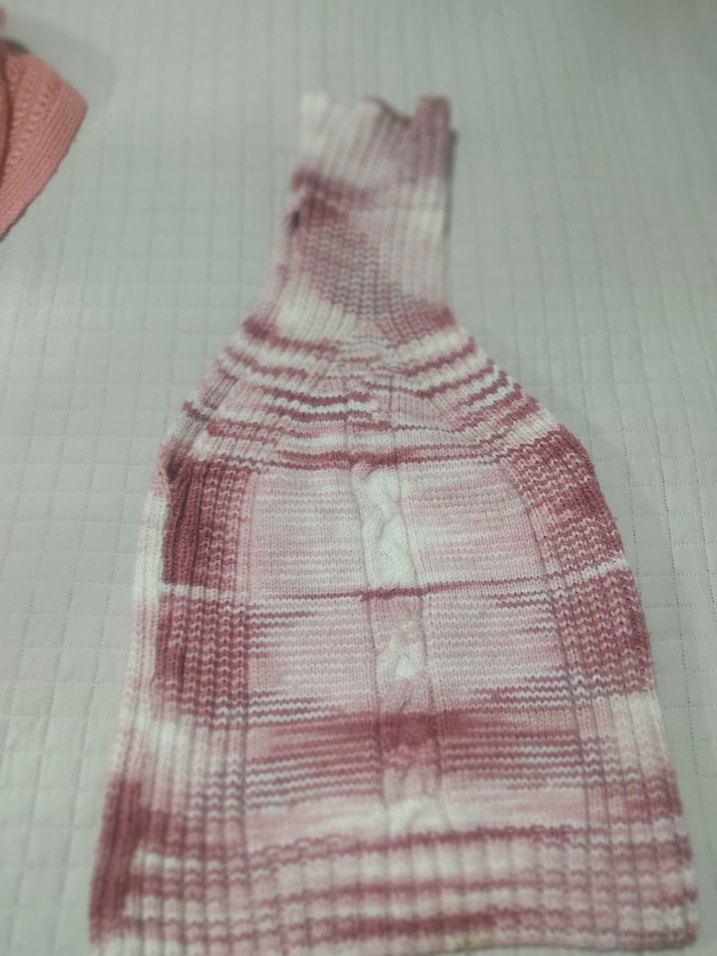 Pembe Bohem Örgü Kolsuz Boğazlı Kazak - Görsel 2