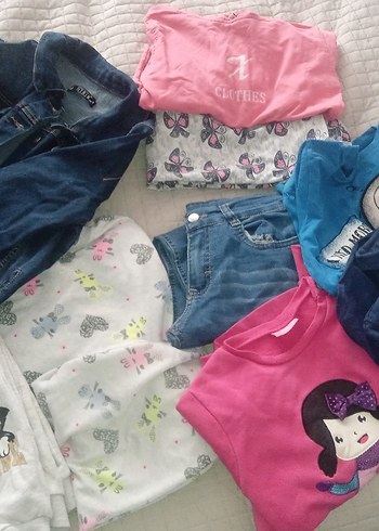 Çok Renkli Kız Çocuk Örgü Panço erkek kot ceket hepsi 9 10 yaş - Görsel 4