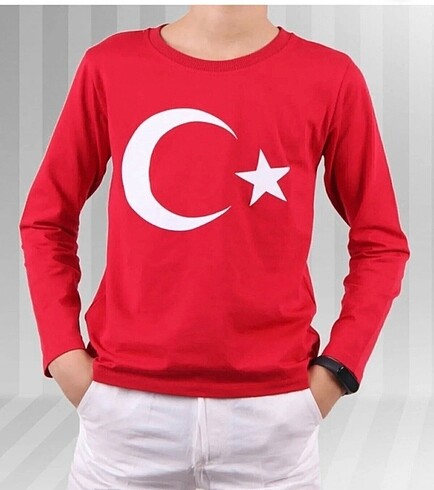Türk bayraklı tişört 4-14 yaş