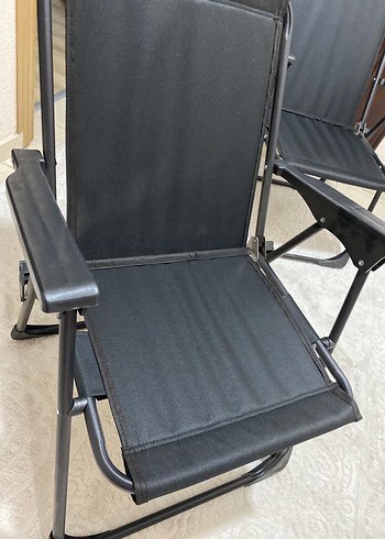 Siyah Katlanabilir kamp Sandalyesi - Görsel 6