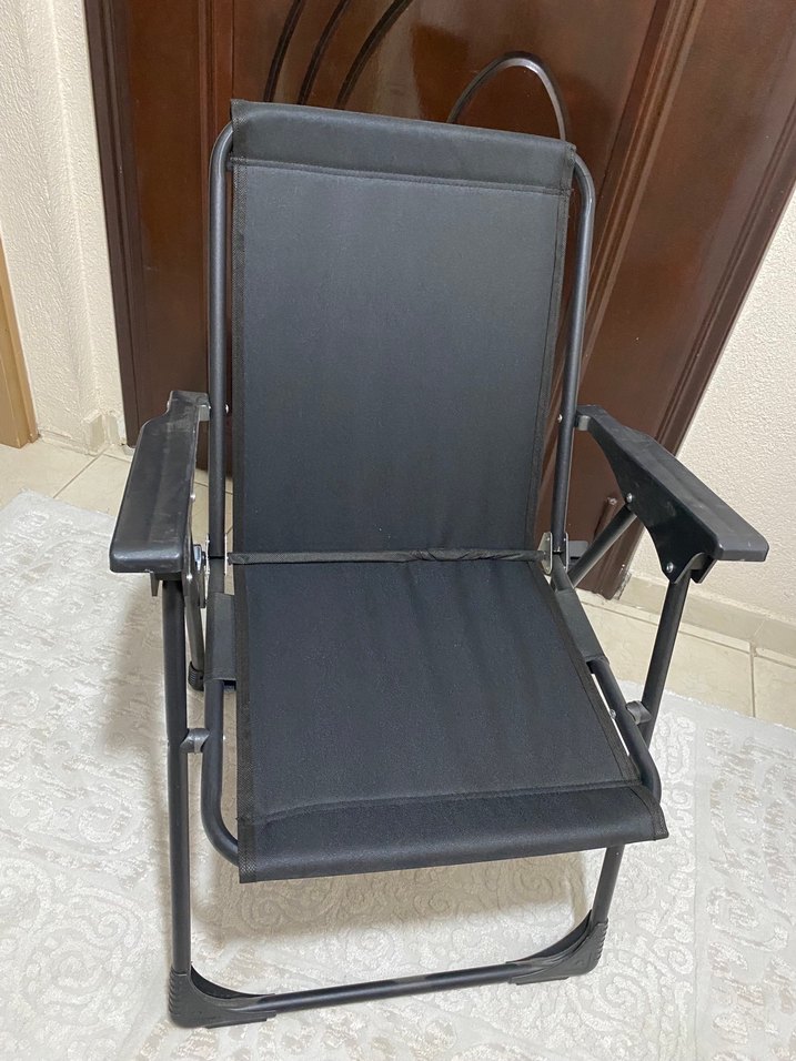 Siyah Katlanabilir kamp Sandalyesi - Görsel 5