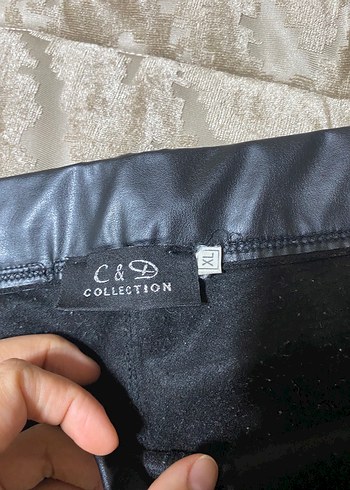 Siyah  Deri Dar Kesim Pantolon fermuarlı - Görsel 4