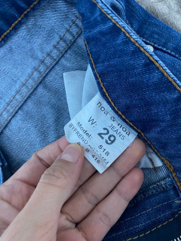 Nakışlı Renkli Mavi Kadın Yırtık Kot Pantolon - Görsel 4