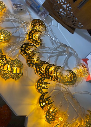 Altın Renkli Dekoratif Fener Işık - Görsel 2