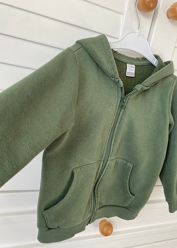 LC Waikiki Erkek Çocuk Yeşil Fermuarlı Sweatshirt