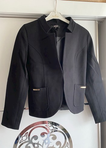 Siyah Mini Kadın Blazer Ceket