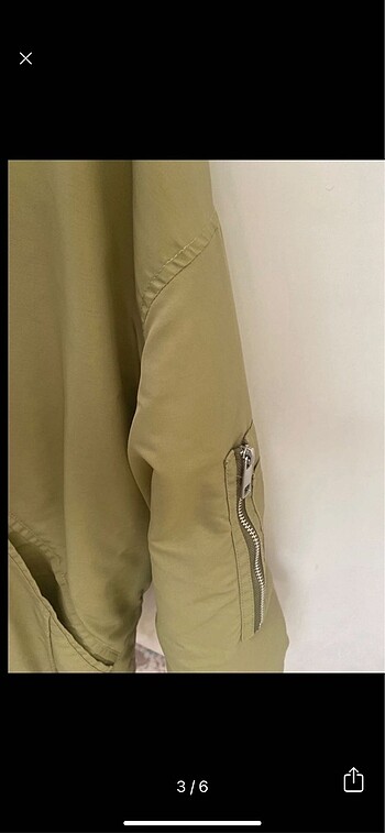 xs Beden haki Renk Zara oversize bomber ceket