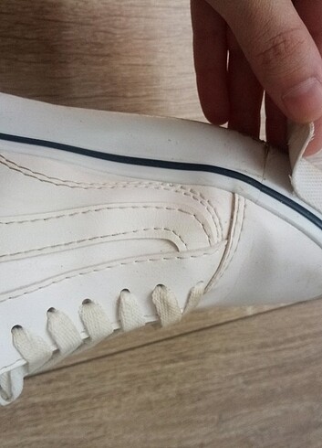 36 Beden beyaz Renk Kadın çakma Vans spor ayakkabı