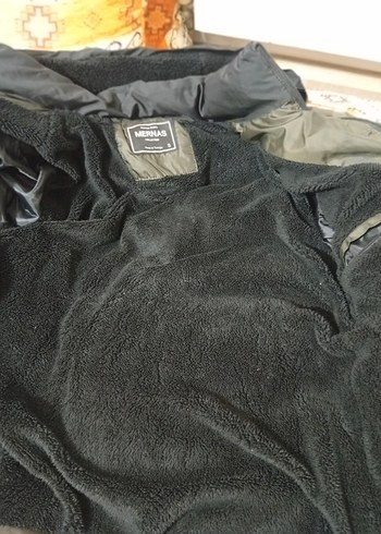 Kapüşonlu Fermuarlı Erkek Kaban - Köyü Yeşil - Görsel 5