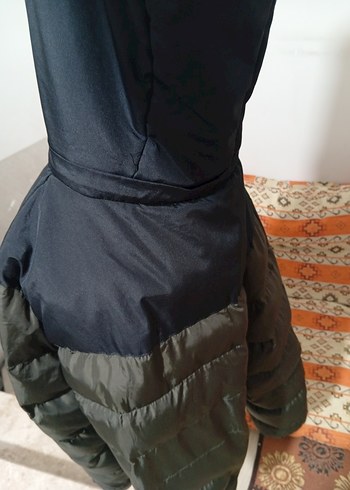 Kapüşonlu Fermuarlı Erkek Kaban - Köyü Yeşil - Görsel 2