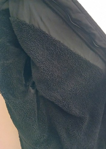 Siyah Erkek Midi Boy Kürklü mont - Görsel 3