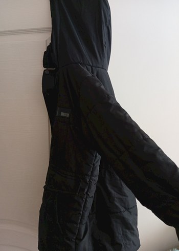 Siyah Erkek Midi Boy Kürklü mont - Görsel 4