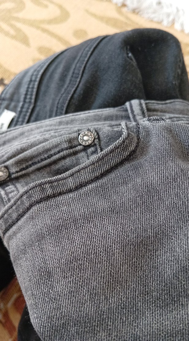 Gri Bol Kesim Erkek Kot Pantolon - Görsel 3