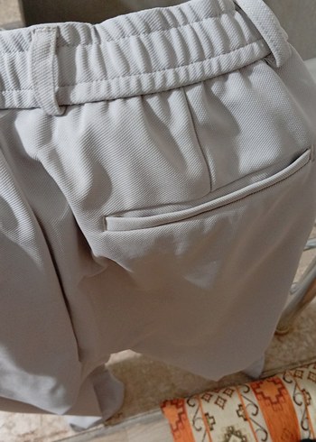 Erkek Gri Midi Kumaş Pantolon - Görsel 4