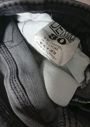 Erkek Gri Bol Kesim Midi Kot Pantolon - Görsel 4